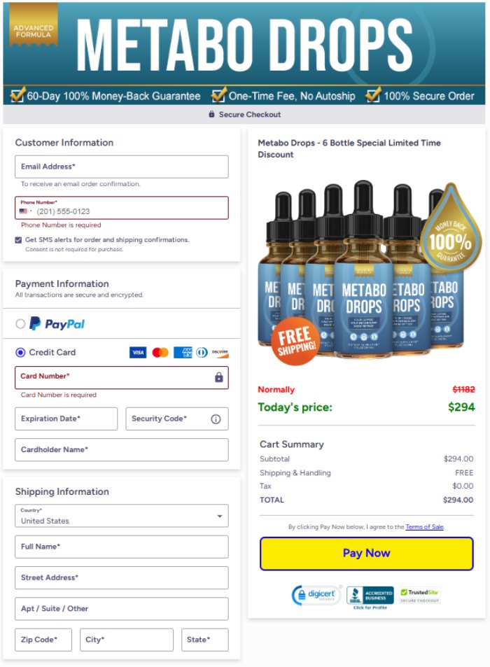 Metabo Drops Official Website Secure Order Page